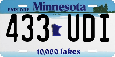 MN license plate 433UDI
