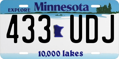 MN license plate 433UDJ