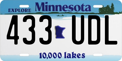 MN license plate 433UDL