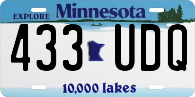 MN license plate 433UDQ