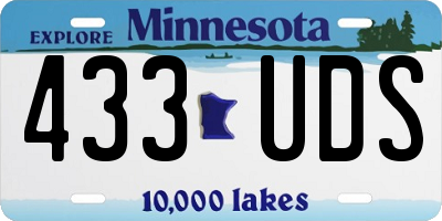 MN license plate 433UDS