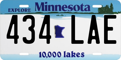 MN license plate 434LAE