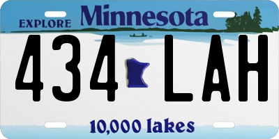 MN license plate 434LAH