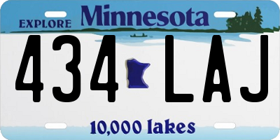 MN license plate 434LAJ