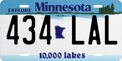 MN license plate 434LAL