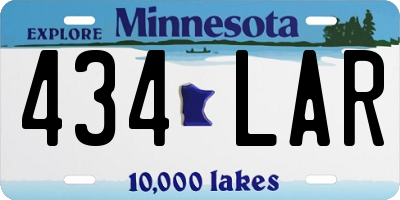 MN license plate 434LAR