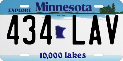 MN license plate 434LAV