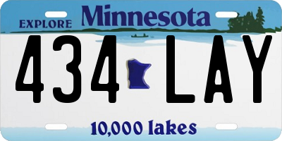 MN license plate 434LAY