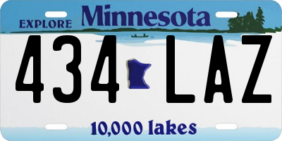 MN license plate 434LAZ