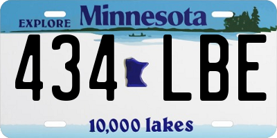 MN license plate 434LBE