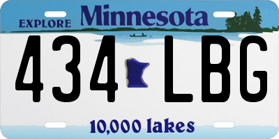 MN license plate 434LBG