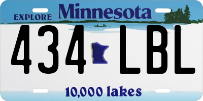 MN license plate 434LBL