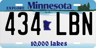 MN license plate 434LBN