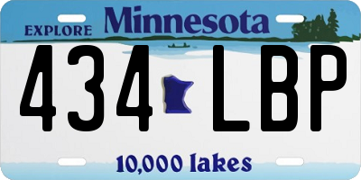 MN license plate 434LBP