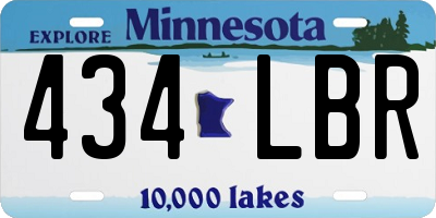 MN license plate 434LBR