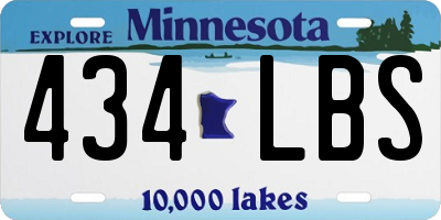 MN license plate 434LBS