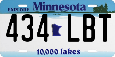 MN license plate 434LBT