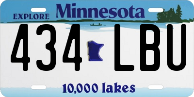 MN license plate 434LBU