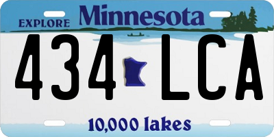 MN license plate 434LCA