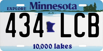 MN license plate 434LCB