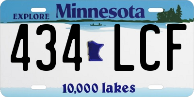 MN license plate 434LCF