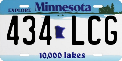 MN license plate 434LCG