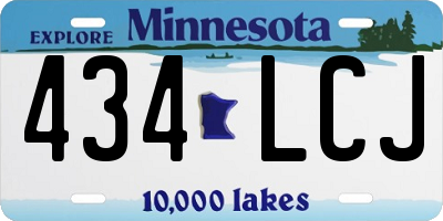 MN license plate 434LCJ