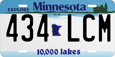 MN license plate 434LCM