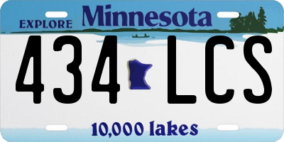 MN license plate 434LCS
