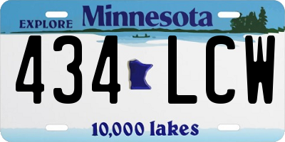 MN license plate 434LCW