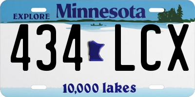MN license plate 434LCX