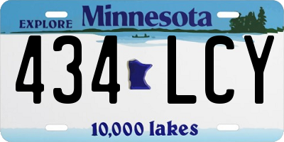 MN license plate 434LCY
