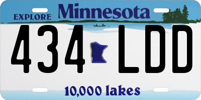 MN license plate 434LDD