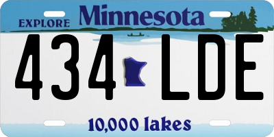 MN license plate 434LDE