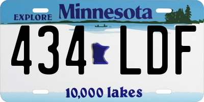 MN license plate 434LDF