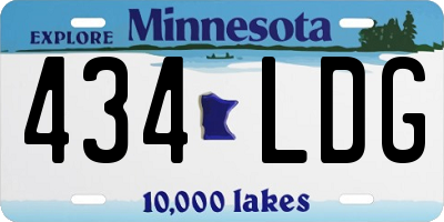 MN license plate 434LDG