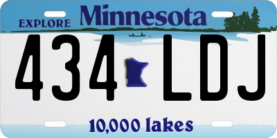 MN license plate 434LDJ