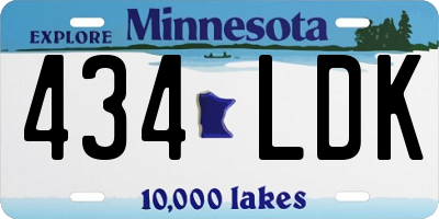 MN license plate 434LDK