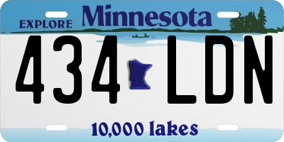 MN license plate 434LDN