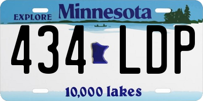 MN license plate 434LDP