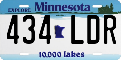 MN license plate 434LDR