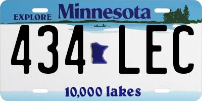 MN license plate 434LEC