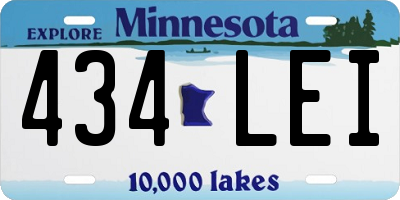 MN license plate 434LEI