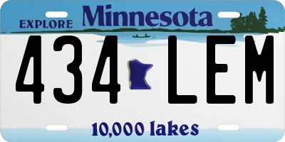 MN license plate 434LEM
