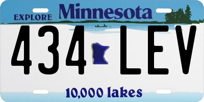 MN license plate 434LEV