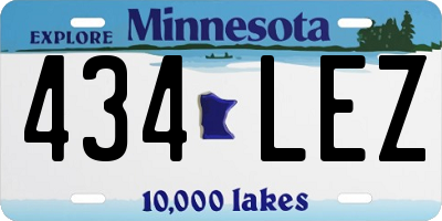 MN license plate 434LEZ