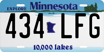 MN license plate 434LFG
