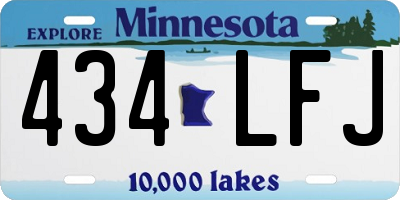 MN license plate 434LFJ