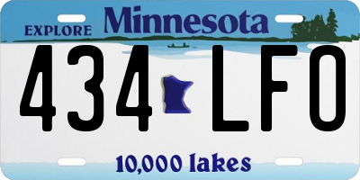 MN license plate 434LFO