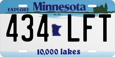 MN license plate 434LFT